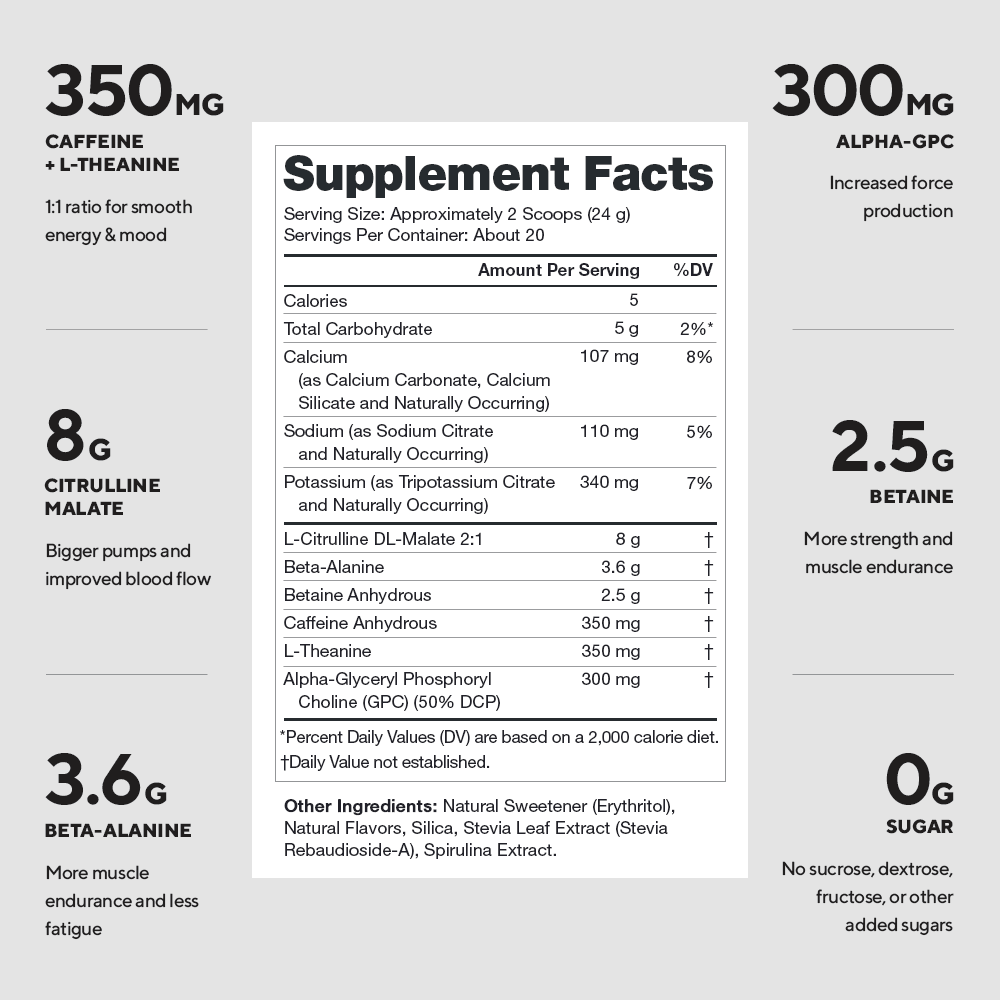 LEGION Pulse Pre-Workout Blue Raspberry Flavor